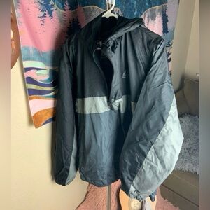 90s/Y2K style Reebok Colorblock Anorak Windbreaker - Hooded Pullover Jacket